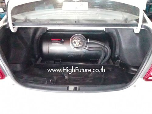 TOYOTA / VIOS เปลี่ยนถังแก๊ส ขนาด 58 High Future บริษัท ไฮฟิวเจอร์ จำกัด ศูนย์ติดตั้งแก๊สรถยนต์มาตรฐาน ซ่อมรถยนต์ ช่วงล่าง เบรค คลัทช์