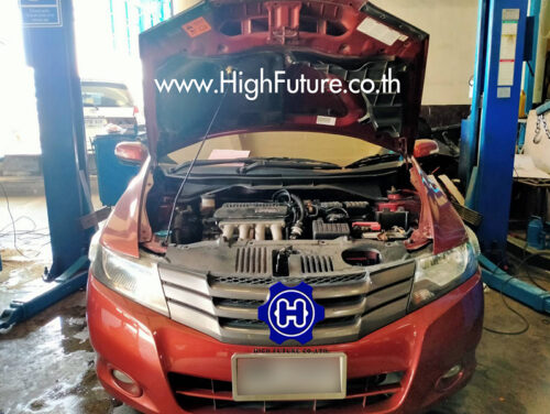 Honda city เปลี่ยนถังแก๊ส LPG 5 - High Future บริษัท ไฮฟิวเจอร์ จำกัด ศูนย์ติดตั้งแก๊สรถยนต์มาตรฐาน ซ่อมรถยนต์ ช่วงล่าง เบรค คลัทช์