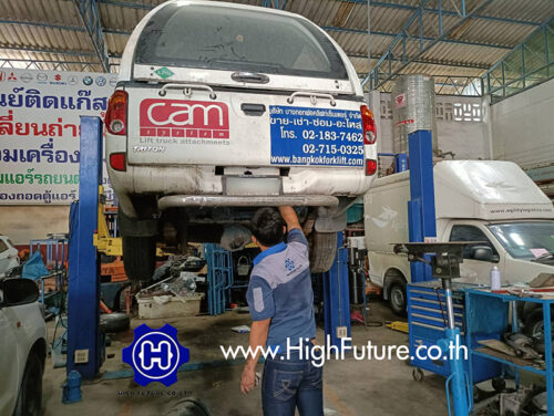 Mitsubishi Triton เปลี่ยนถังแก๊ส LPG แคปซูล ขนาด 58 ลิตร 3 - High Future บริษัท ไฮฟิวเจอร์ จำกัด ศูนย์ติดตั้งแก๊สรถยนต์มาตรฐาน ซ่อมรถยนต์ ช่วงล่าง เบรค คลัทช์