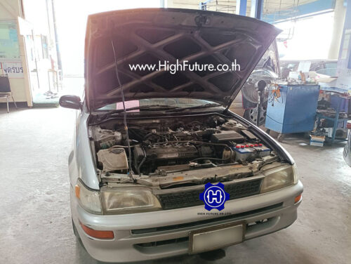 TOYOTA COROLLA เปลี่ยนหม้อต้ม LPG 2 - High Future บริษัท ไฮฟิวเจอร์ จำกัด ศูนย์ติดตั้งแก๊สรถยนต์มาตรฐาน ซ่อมรถยนต์ ช่วงล่าง เบรค คลัทช์