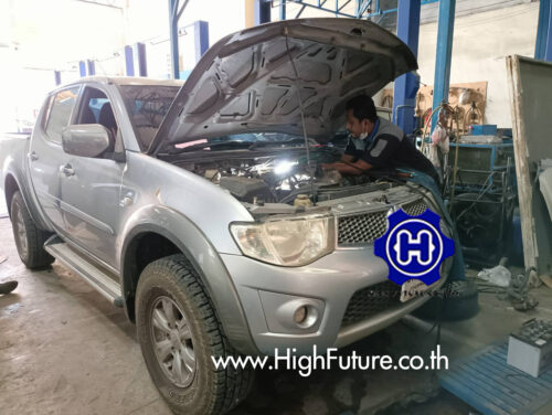 MITSUBISHI TRITON เปลี่ยนท่อแก๊ส 1 - High Future บริษัท ไฮฟิวเจอร์ จำกัด ศูนย์ติดตั้งแก๊สรถยนต์มาตรฐาน ซ่อมรถยนต์ ช่วงล่าง เบรค คลัทช์