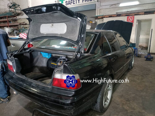 BMW 318I เปลี่ยนถังแก๊ส LPG 3 - High Future บริษัท ไฮฟิวเจอร์ จำกัด ศูนย์ติดตั้งแก๊สรถยนต์มาตรฐาน ซ่อมรถยนต์ ช่วงล่าง เบรค คลัทช์