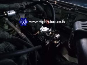 NISSAN NAVARA เปลี่ยนถังแก๊สแคปซูล 4 - High Future บริษัท ไฮฟิวเจอร์ จำกัด ศูนย์ติดตั้งแก๊สรถยนต์มาตรฐาน ซ่อมรถยนต์ ช่วงล่าง เบรค คลัทช์