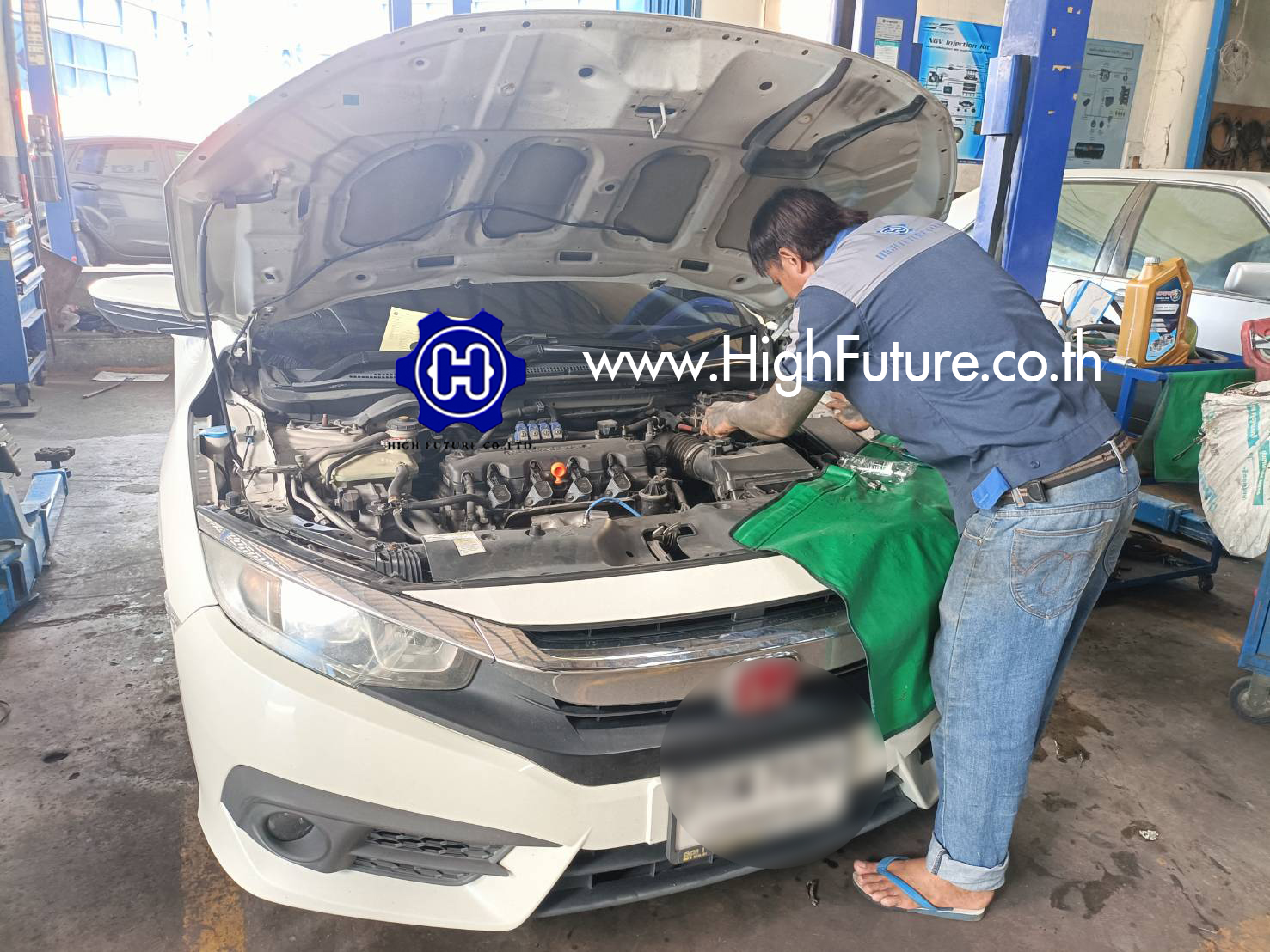 HONDA CIVIC เปลี่ยนกรองไอแก๊ส 2 - High Future บริษัท ไฮฟิวเจอร์ จำกัด ศูนย์ติดตั้งแก๊สรถยนต์มาตรฐาน ซ่อมรถยนต์ ช่วงล่าง เบรค คลัทช์