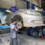 HONDA ACCORD เปลี่ยนผ้าเบรคหน้า 2 1 - High Future บริษัท ไฮฟิวเจอร์ จำกัด ศูนย์ติดตั้งแก๊สรถยนต์มาตรฐาน ซ่อมรถยนต์ ช่วงล่าง เบรค คลัทช์