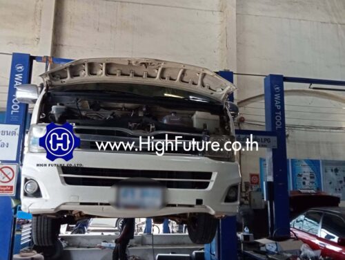 TOYOTA HIACE เปลี่ยนถังแคปซูล TOYOTA HIACE เปลี่ยนถังแคปซูล 4 - High Future บริษัท ไฮฟิวเจอร์ จำกัด ศูนย์ติดตั้งแก๊สรถยนต์มาตรฐาน ซ่อมรถยนต์ ช่วงล่าง เบรค คลัทช์