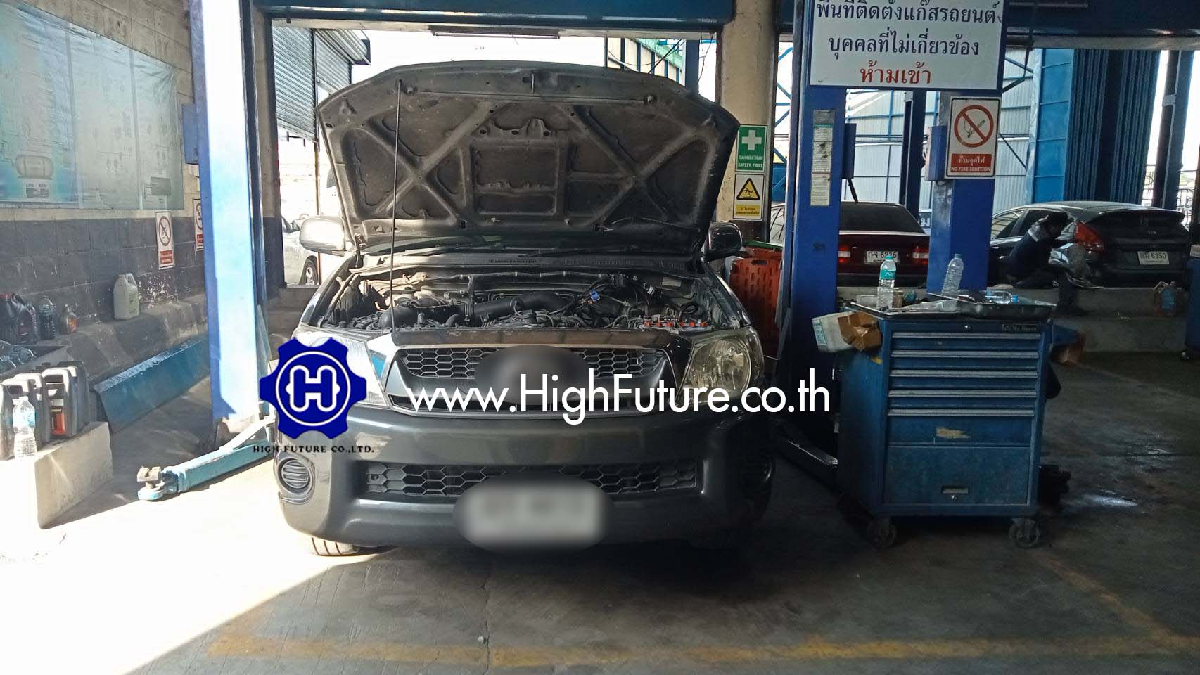 TOYOTA VIGO ติดตั้งอุปกรณ์ LPG ENERGY REFORM 10 - High Future บริษัท ไฮฟิวเจอร์ จำกัด ศูนย์ติดตั้งแก๊สรถยนต์มาตรฐาน ซ่อมรถยนต์ ช่วงล่าง เบรค คลัทช์