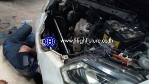 NISSANX TRAIL เปลี่ยนหม้อน้ำใหม่ 1 - High Future บริษัท ไฮฟิวเจอร์ จำกัด ศูนย์ติดตั้งแก๊สรถยนต์มาตรฐาน ซ่อมรถยนต์ ช่วงล่าง เบรค คลัทช์