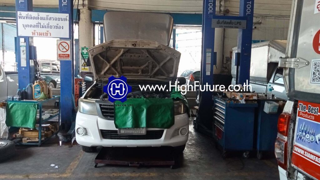 TOYOTA VIGO เปลี่ยนหม้อต้ม LPG 3 - High Future บริษัท ไฮฟิวเจอร์ จำกัด ศูนย์ติดตั้งแก๊สรถยนต์มาตรฐาน ซ่อมรถยนต์ ช่วงล่าง เบรค คลัทช์