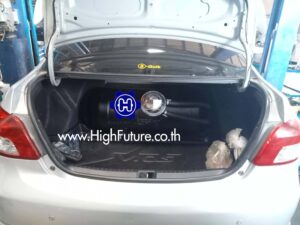 TOYOTA VIOS เปลี่ยนถังแคปซูล 58 ลิตร 1 - High Future บริษัท ไฮฟิวเจอร์ จำกัด ศูนย์ติดตั้งแก๊สรถยนต์มาตรฐาน ซ่อมรถยนต์ ช่วงล่าง เบรค คลัทช์