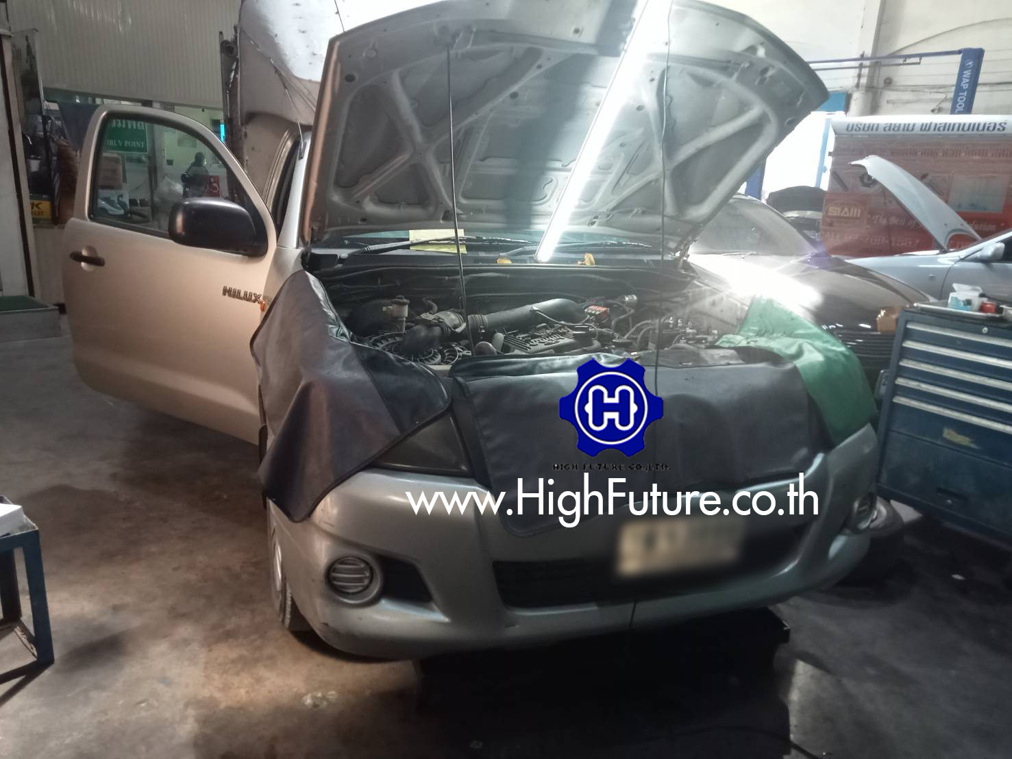 TOYOTA VIGO เปลี่ยนหม้อต้ม LPG 3 - High Future บริษัท ไฮฟิวเจอร์ จำกัด ศูนย์ติดตั้งแก๊สรถยนต์มาตรฐาน ซ่อมรถยนต์ ช่วงล่าง เบรค คลัทช์